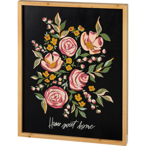 HOME SWEET HOME FLOWERS SIGN *