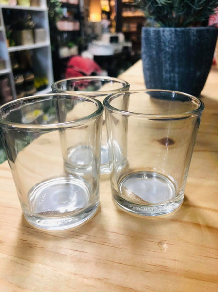 Set of 3 Clear Grande Votive Cups