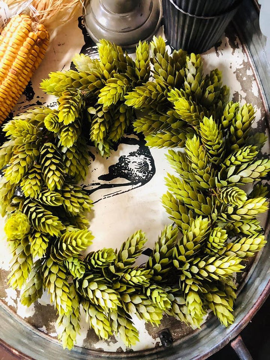 11" Harvest Sage Hops Wreath/Ring