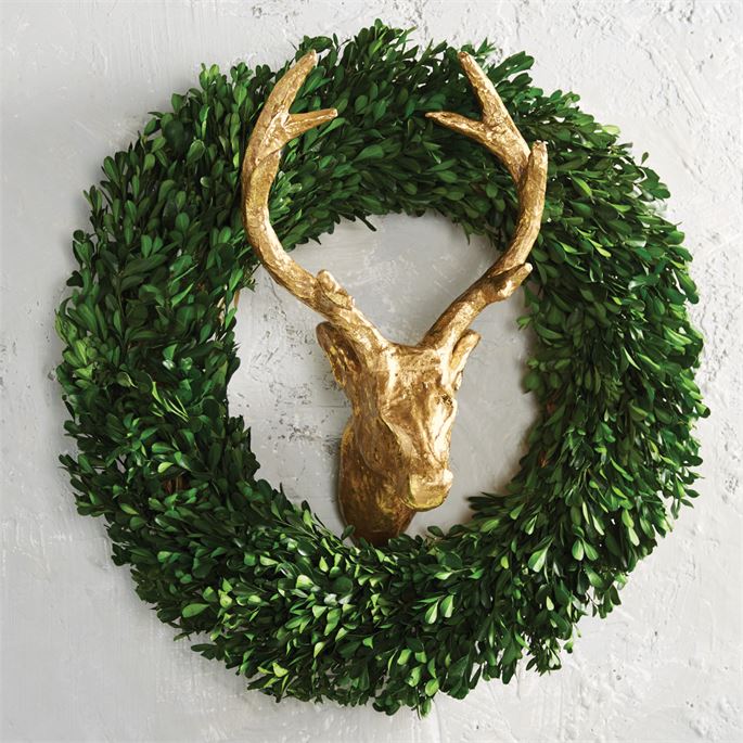 GOLDEN DEER WREATH HANGER