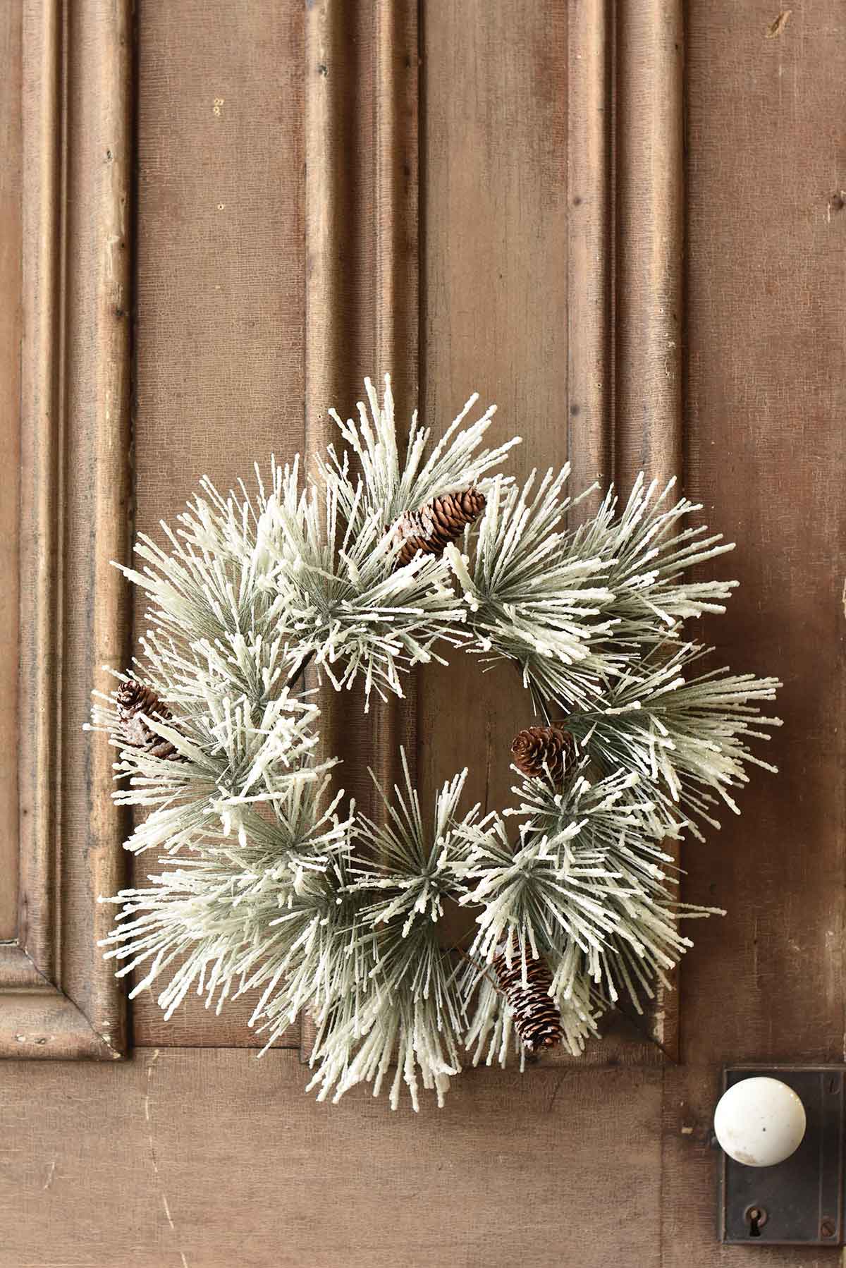 14" SNOWY DOWNS PINE WREATH