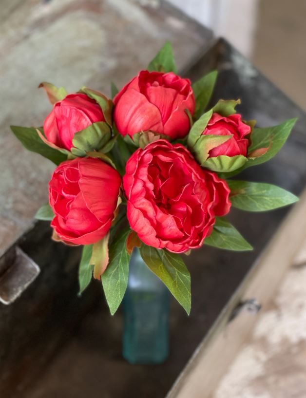REAL TOUCH Peony Bundle | 11" | Red