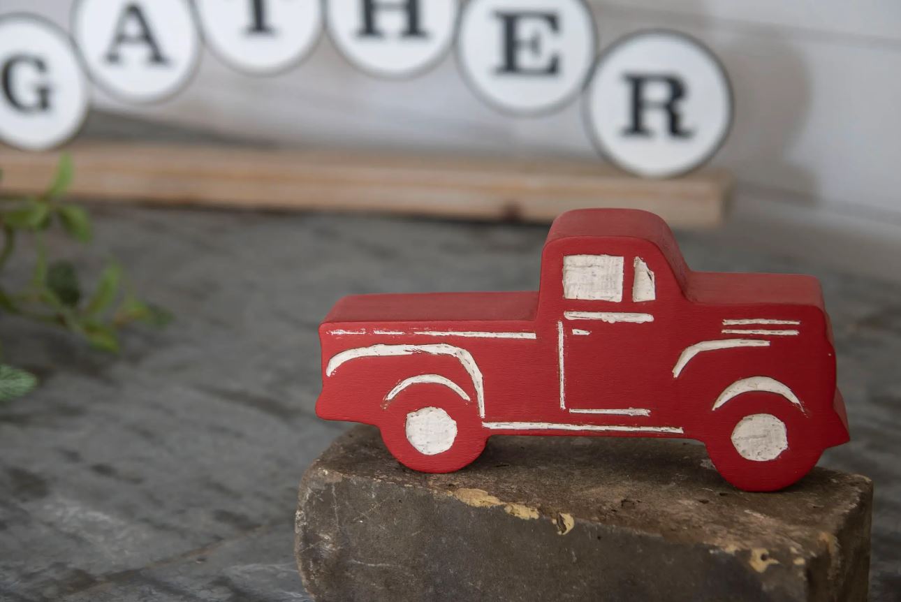 Mango Wood Sadie Truck Decorative Accent