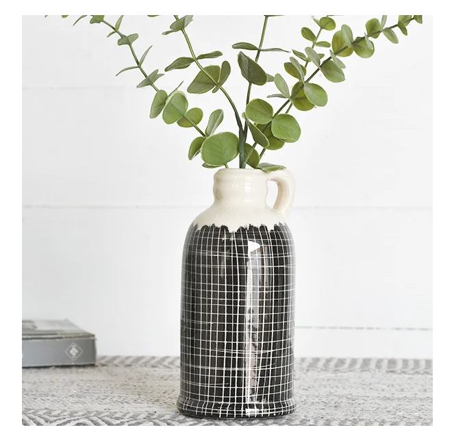 8" URBAN CHECK VASE