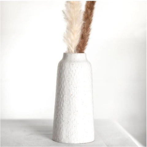 6.6" WHITE CERAMIC VASE