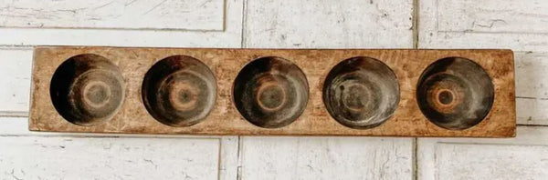 5 hole CHEESE MOLD - Hand carved in Mexico