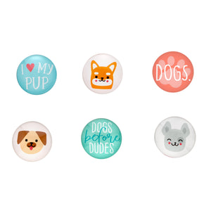 Dog Glass Magnet Set/6