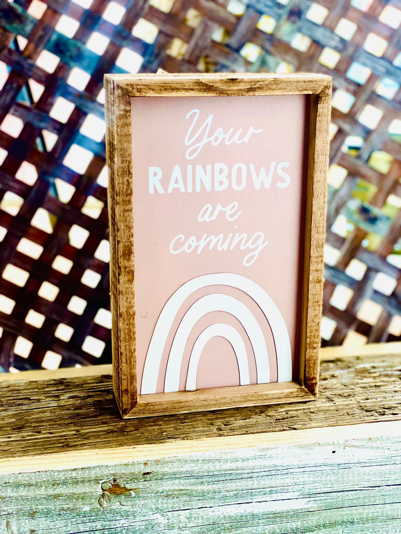 Inset Box Sign - Rainbows **