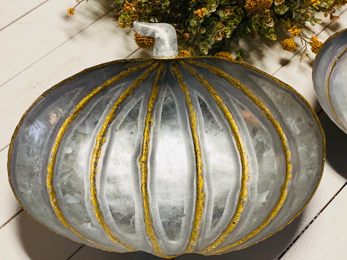 TIN PUMPKIN BOWL