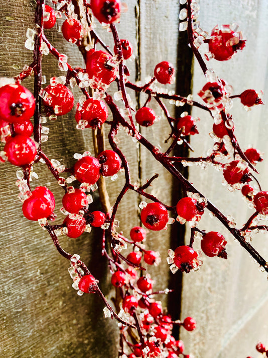 Iced Bantam Berries Garland | 6'