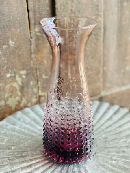DOTTED PLUM GLASS VASE *