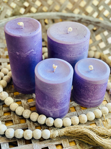 LOVE SPELL (tp)  (scented) Pillar Candles -  5 SIZES
