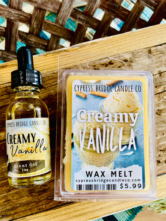 CREAMY VANILLA Wax Melts, Oil or Duo