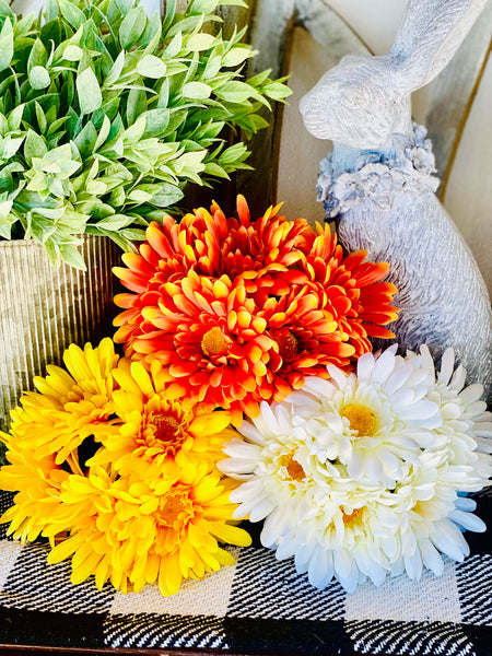GERBERA DAISIES BUSH - 3 ASSORT COLORS