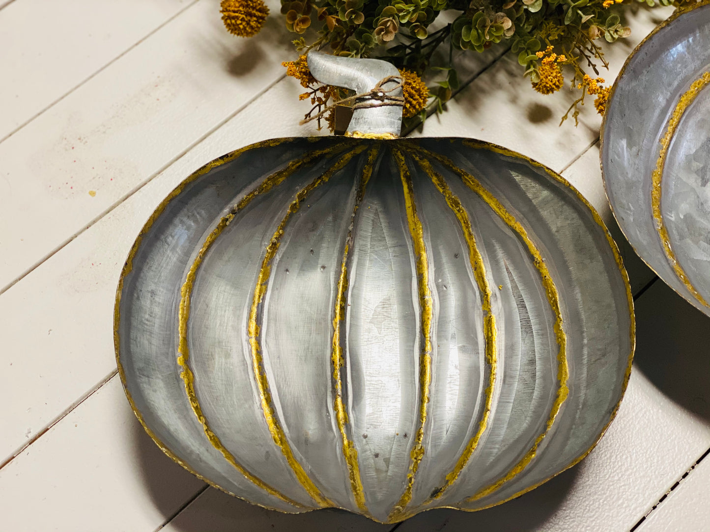 TIN PUMPKIN BOWL