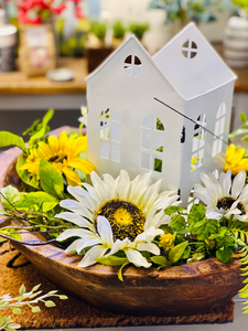 White Metal House Lantern - 3 sizes