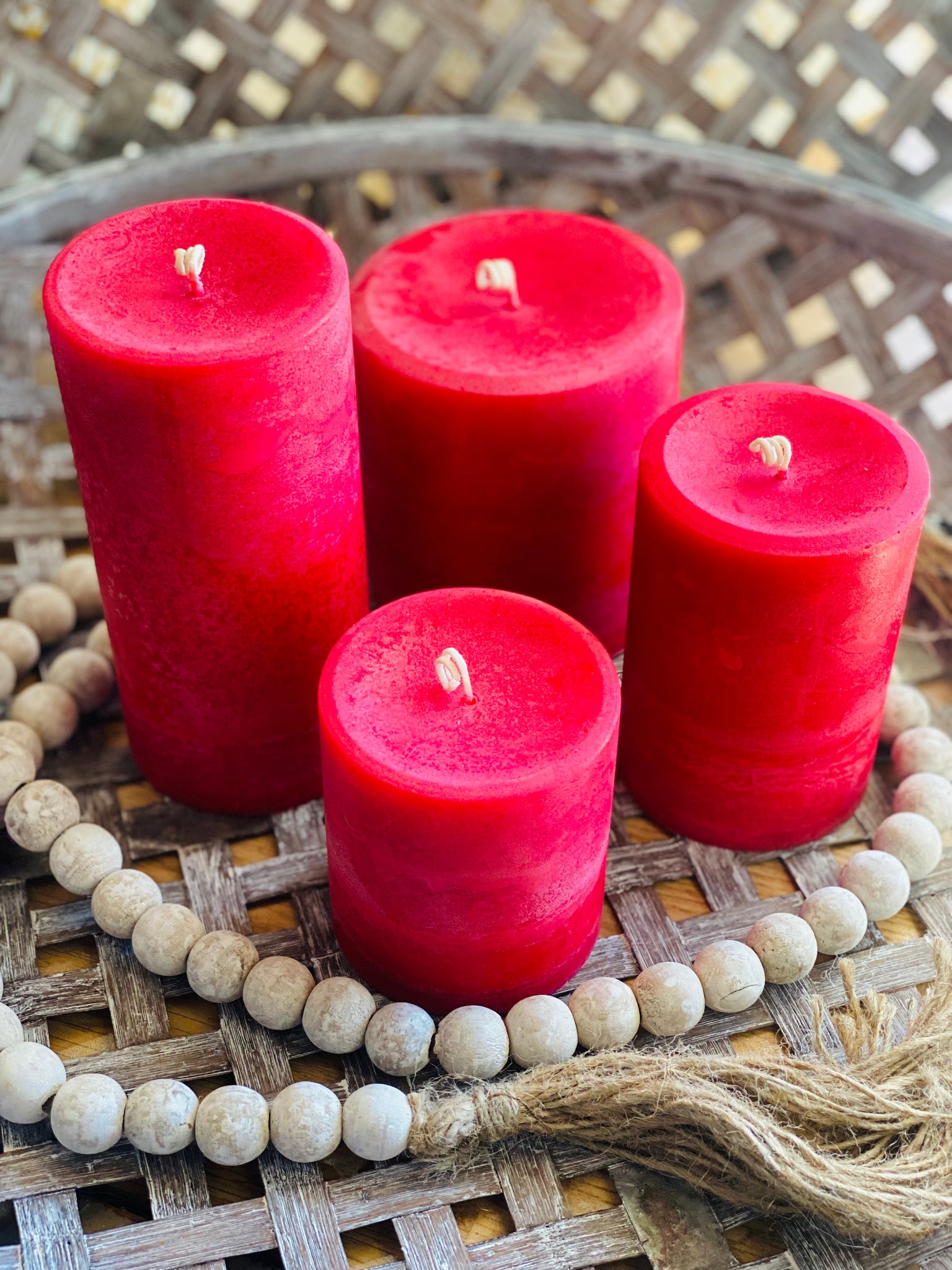 Pillar Candles - RED COLOR